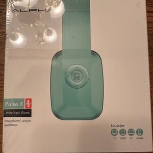 Alpha Pulse X Wireless/Wired Headphones Mint Green Sealed In Box New